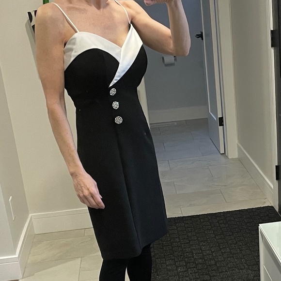 Elegant sexy bling, black-and-white tuxedo, dress, two piece - Picture 5 of 5